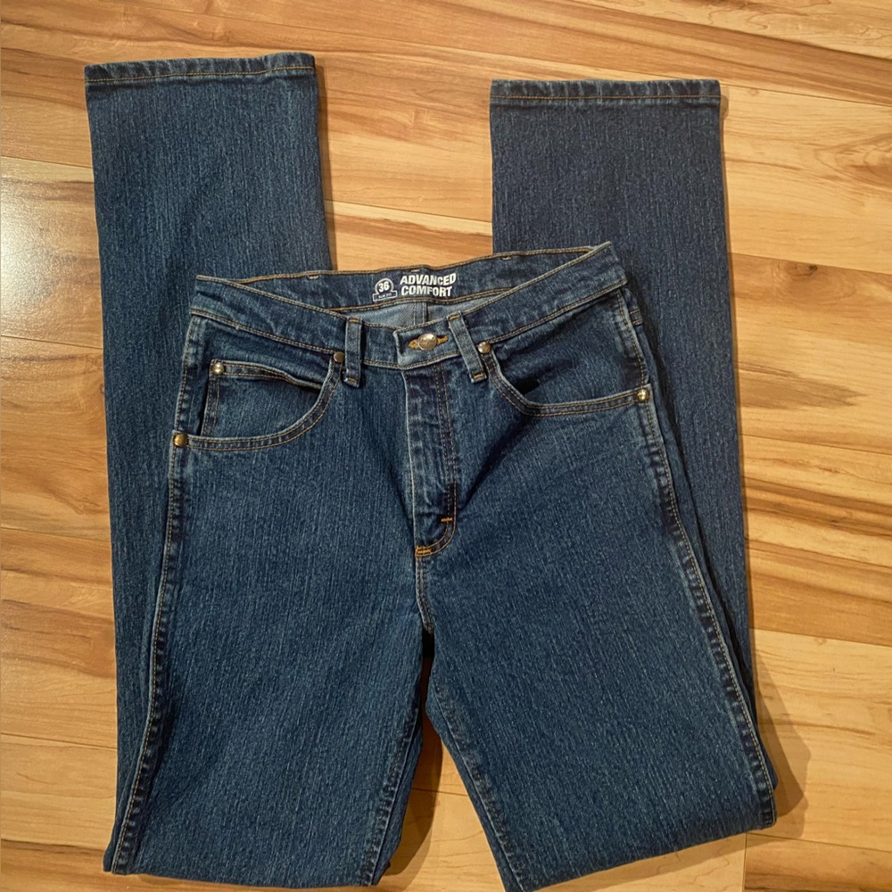 Wrangler Advanced Comfort Slim Blue Jeans—29X36
